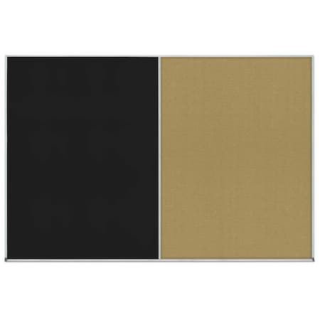United Visual Products Enclosed Corkboard, 1 Door, 18"x24", 4" Fra, UV3407-BLACK-SURF UV3407-BLACK-SURF